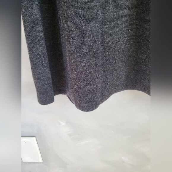 Ellen Tracey Merino Wool Blend Cardigan Size XL Gray - Picture 8 of 10